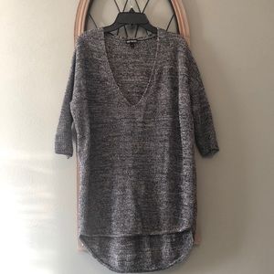Express Dolman sleeve ribbed knit sweater